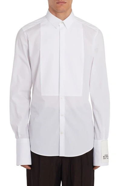 Dolce & Gabbana Men's Bib-front Tuxedo Shirt In White