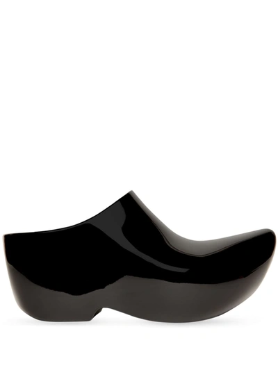 Balenciaga 65mm Technoclog Rubber Mules In Black