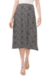 Chaus Polka Dot Pull-on Knit A-line Skirt In Black