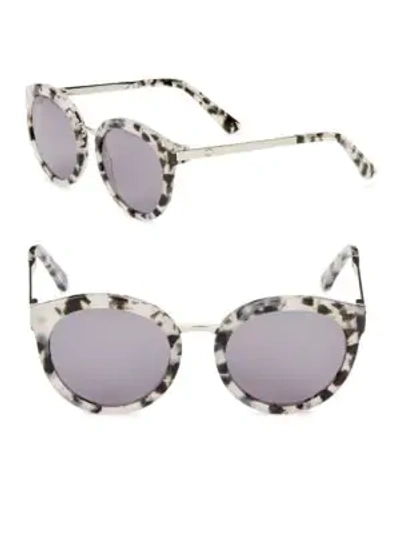 Oscar De La Renta 52mm Cat Eye Sunglasses In Smoke Demi