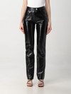 Courrèges Reversed Vinyl Pants In Black