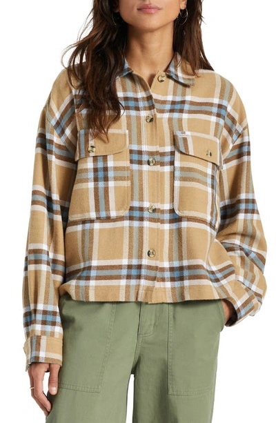 Brixton Bowery Flannel Jacket In Mojave