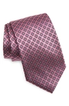 Nordstrom Neat Medallion Silk X-long Tie In Pink