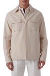 Bugatchi Men's Linen & Cotton-blend Button-up Shirt Jacket In Beige