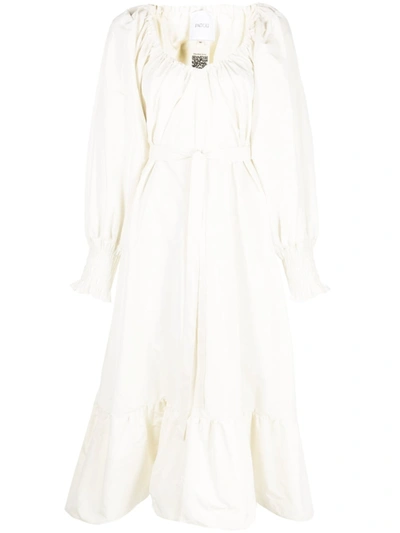 Patou Tiered Maxi Dress In White