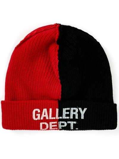 Gallery Dept. Topanga Colour-block Beanie In Black/red