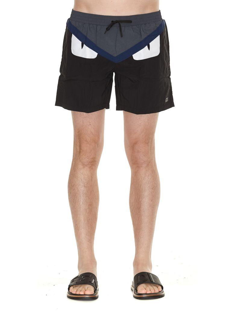 fendi eyes swim shorts