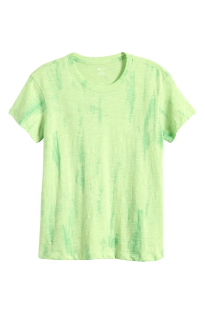 Zella Girl Kids' Tie Dye Cotton T-shirt In Green Katydid