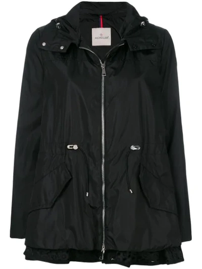 Moncler Lotus Hooded Shell Jacket In Black