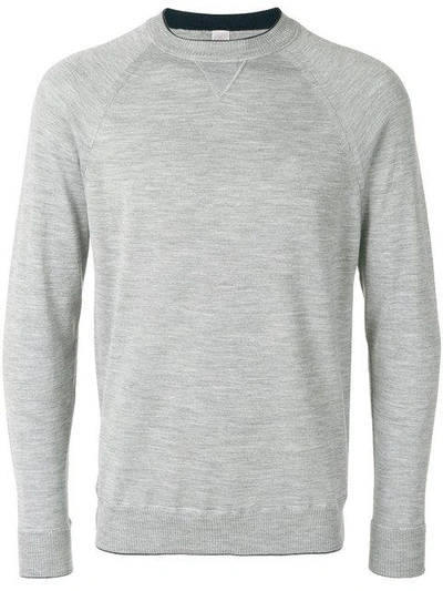 Eleventy Crew Neck Sweatshirt In Grey