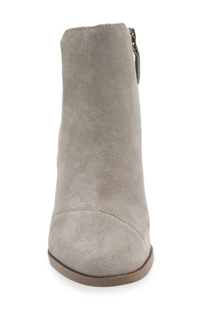 Shop Toms Suede Bootie In Grey Grey