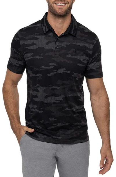 Travismathew Beachside Stealth Camo Polo In Black