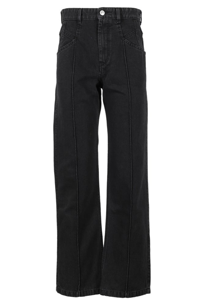 Isabel Marant Nadege High-rise Wide-leg Jeans In Black