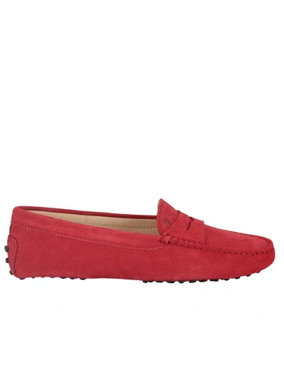 Tod's Classic Loafers In Red