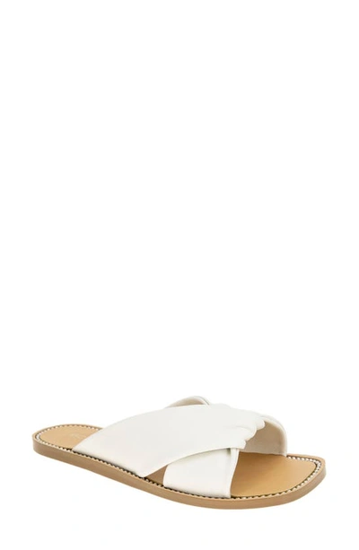 Bcbg Melina Slide Sandal In Bright White