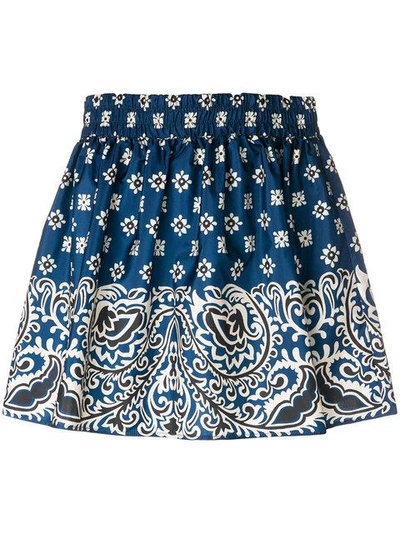 Red Valentino Paisley Print Mini Skirt