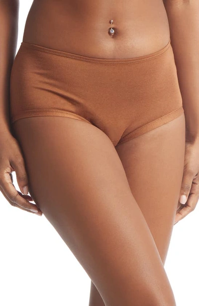 Hanky Panky Playstretch Boyshorts In Macchiato