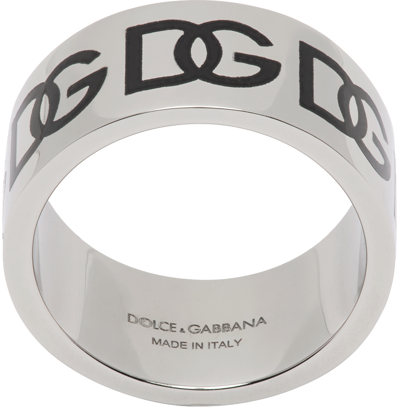 Dolce & Gabbana Dolce&gabbana Gold Logo Band Ring in Metallic for