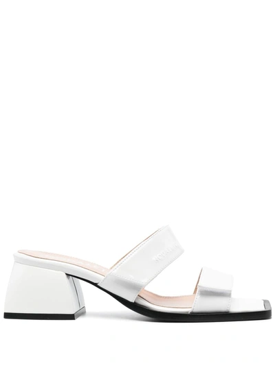 Nodaleto Bulla Sl 45 High-heeled Sandals In White Patent