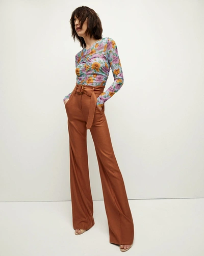 Veronica Beard Sunny Wide-leg Pant In Golden Brown