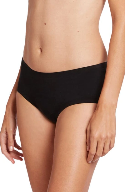 Wolford Cotton Contour Seamless Hipster Briefs In Black