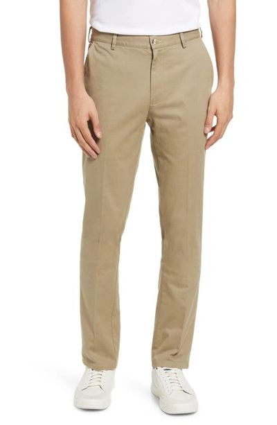 Peter Millar Pilot Stretch Twill Flat Front Trousers In Sage