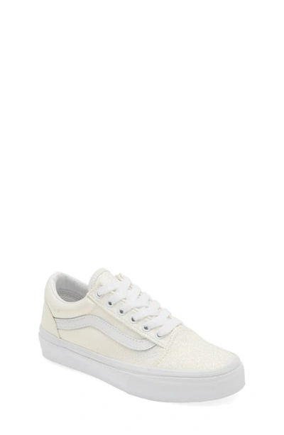 Vans Kids' Old Skool Sneaker In Spring Glitter White