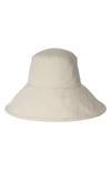 Janessa Leone Walker Canvas Bucket Hat In Off White