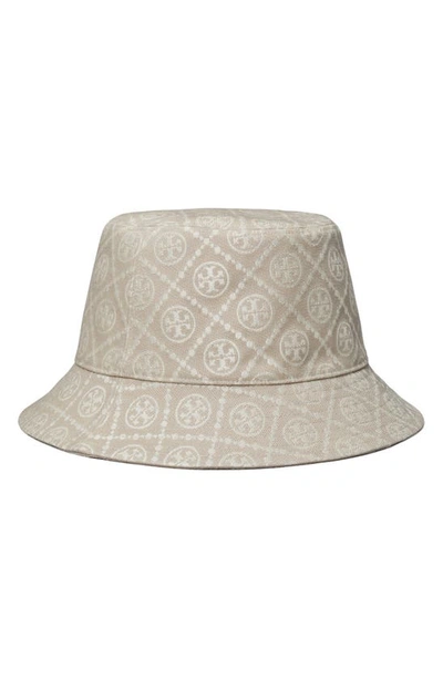 Tory Burch T-monogram Bucket Hat In Snow White