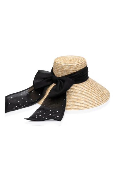 Eugenia Kim Mirabel Straw Sun Hat With Pearly Bow In Natural