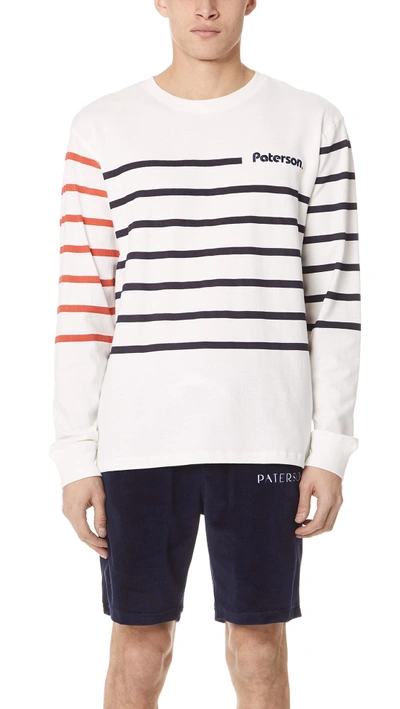 Paterson Sideline Long Sleeve Tee In White