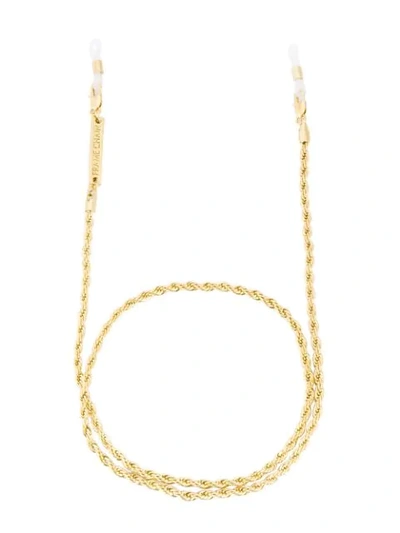 Frame Chain 18k Yellow Gold Roller Rope Glasses Chain In Metallic