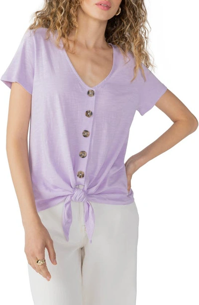 Sanctuary By My Side Tie Front Top In Washed Taf