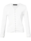 Proenza Schouler Long Sleeve Short Cardigan - White