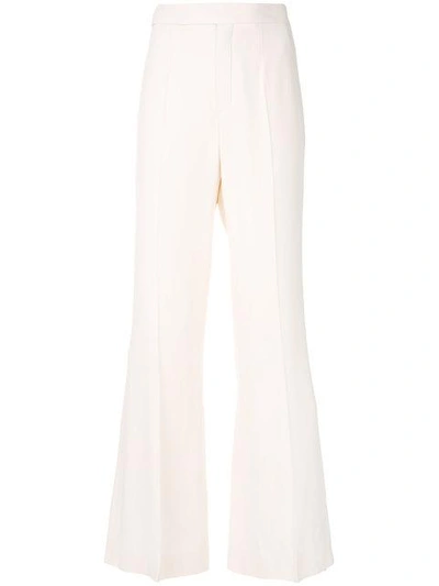 Chloé High-rise Flared Trousers - Nude & Neutrals