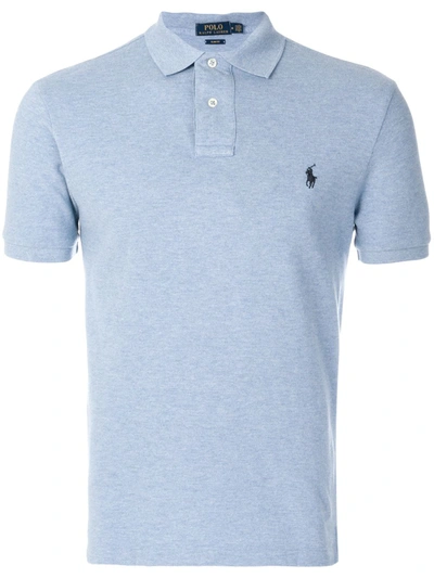 Polo Ralph Lauren Logo-embroidered Polo Shirt In Blue