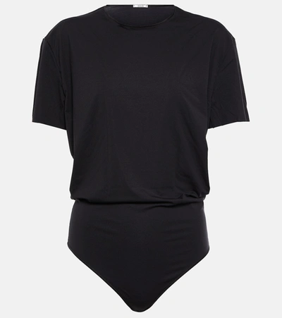 Wolford Aurora Pure Cut Bodysuit In Black