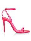 Christian Louboutin Women's So Me 100 Patent Leather Sandals In Pink