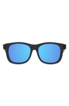 Babiators Kid's Mirrored Navigator Sunglasses In Jet Black