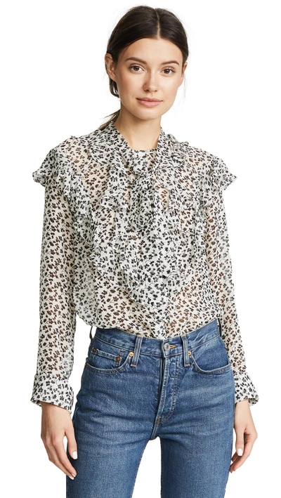 Veronica Beard Finley Blouse In Off-white