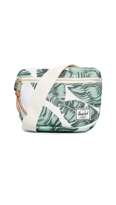 Herschel Supply Co. Fifteen Fanny Pack In Silver Birch Palms