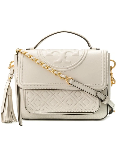 Tory Burch Quilted Foldover Shoulder Bag - Neutrals
