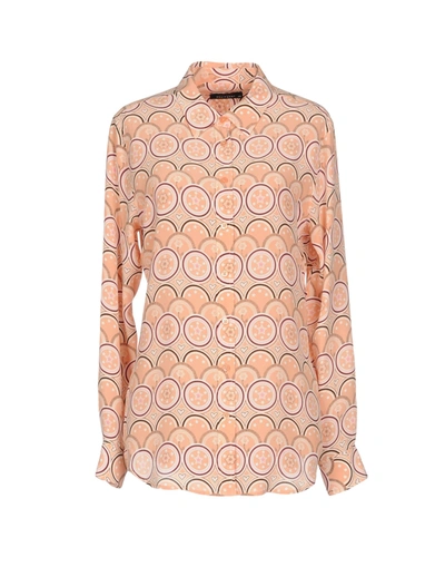 Kate Moss Equipment Patterned Shirts & Blouses In Salmon Pink