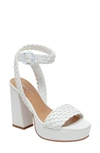 Lisa Vicky Jewel Platform Sandal In White