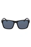 Cole Haan 55mm Polarized Square Sunglasses In Black