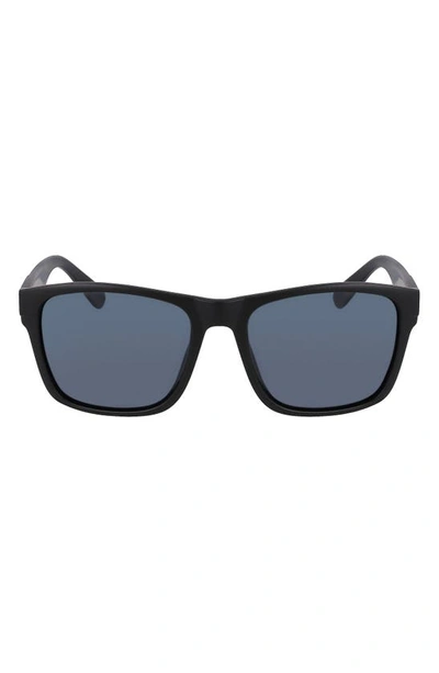 Cole Haan 55mm Polarized Square Sunglasses In Black