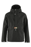 Fjall Raven Vardag Water Resistant Anorak Jacket In Dark Grey