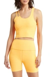 Beyond Yoga Shapeshift Asymmetric Crop Tank In Orange