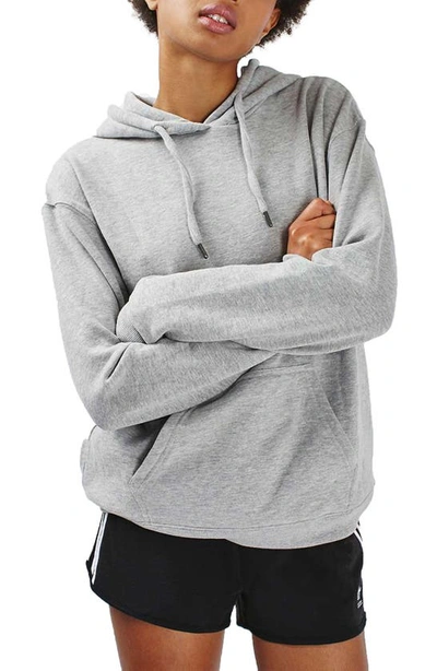 Topshop Oversize Hoodie In Grey