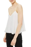 Topshop Rouleau Swing Camisole In Ivory